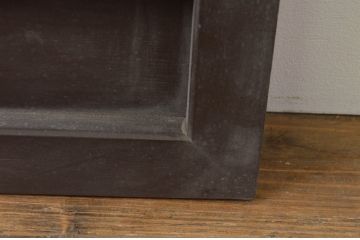 アンティーク建具　縦格子入り　和の風情漂わせる横長引き戸2枚セット(窓、格子戸)(R-067570)