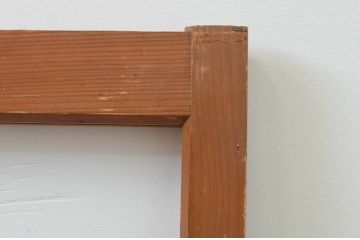 アンティーク建具　シンプルなデザインで使いやすい大判ガラス窓4枚セット(ガラス戸、引き戸)(R-067575)