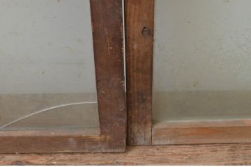 アンティーク建具　レトロな雰囲気づくりにおすすめのガラス窓4枚セット(ガラス戸、引き戸)(R-067576)