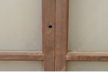 アンティーク建具　昭和レトロな雰囲気が漂うガラス窓2枚セット(ガラス戸、引き戸)(R-067579)