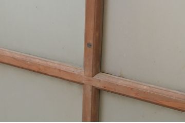 アンティーク建具　昭和レトロな雰囲気が漂うガラス窓2枚セット(ガラス戸、引き戸)(R-067579)
