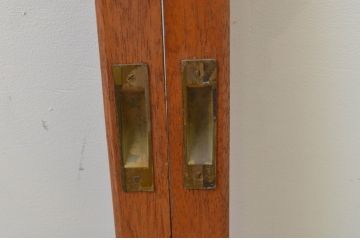 アンティーク建具　昭和レトロな雰囲気を盛り上げる大判ガラス窓4枚セット(ガラス戸、引き戸)(R-067581)