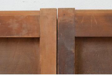 アンティーク建具　横桟　時を経た木色が味わい深い板戸2枚セット(窓、引き戸、舞良戸、まいらど)(R-067583)