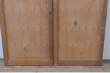アンティーク建具　横桟　時を経た木色が味わい深い板戸2枚セット(窓、引き戸、舞良戸、まいらど)(R-067583)