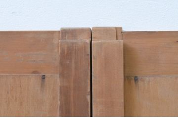 アンティーク建具　横桟　時を経た木色が味わい深い板戸2枚セット(窓、引き戸、舞良戸、まいらど)(R-067583)