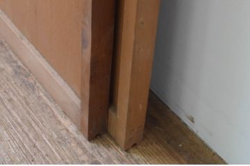 アンティーク建具　横桟　どこか懐かしい雰囲気が魅力的な板戸窓2枚セット(引き戸、格子戸)(R-067586)