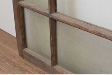 アンティーク建具　大正ロマンの雰囲気を醸し出すデザインが魅力的なガラス窓2枚セット(ガラス戸、引き戸)(R-067591)