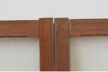 アンティーク建具　レトロな雰囲気づくりにおすすめの大判ガラス窓2枚セット(ガラス戸、引き戸)(R-67595)