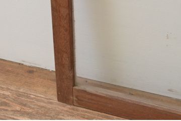 アンティーク建具　レトロな雰囲気づくりにおすすめの大判ガラス窓2枚セット(ガラス戸、引き戸)(R-67595)