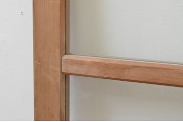 アンティーク建具　素朴な雰囲気が魅力的なガラス窓2枚セット(ガラス戸、引き戸)(R-067599)