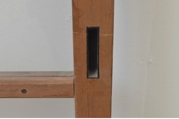 アンティーク建具　素朴な雰囲気が魅力的なガラス窓2枚セット(ガラス戸、引き戸)(R-067599)