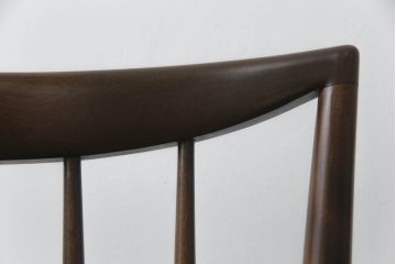中古　美品　松本民芸家具　220F型　シックな佇まいが魅力的なチェア2脚セット(ダイニングチェア、板座チェア、椅子、イス)(定価2脚で約24万円)(R-067612)
