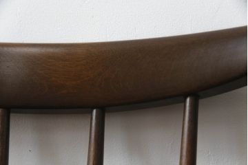 中古　美品　松本民芸家具　220F型　シックな佇まいが魅力的なチェア2脚セット(ダイニングチェア、板座チェア、椅子、イス)(定価2脚で約24万円)(R-067612)