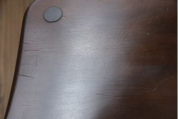 中古　美品　松本民芸家具　220F型　シックな佇まいが魅力的なチェア2脚セット(ダイニングチェア、板座チェア、椅子、イス)(定価2脚で約24万円)(R-067612)