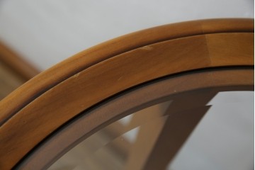 中古　フランス家具　円形　象嵌入り　クラシカルな雰囲気漂うサイドテーブル　(R-067620)