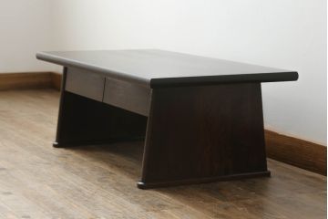 和製ビンテージ　松本民芸家具　コンパクトで使いやすい#204型文机(ローテーブル、文机、ヴィンテージ、平机、在宅ワーク、在宅用座卓)(定価約14万円)(R-067623)