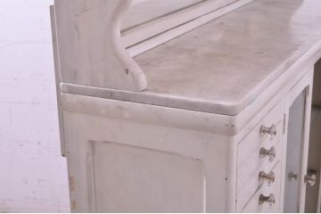 和製アンティーク　おしゃれなデザインで整理収納しやすいデンタルキャビネット(デンタルケース、ケビント、収納棚、戸棚、店舗什器)(R-067624)