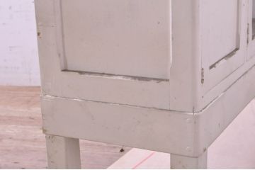 和製アンティーク　おしゃれなデザインで整理収納しやすいデンタルキャビネット(デンタルケース、ケビント、収納棚、戸棚、店舗什器)(R-067624)