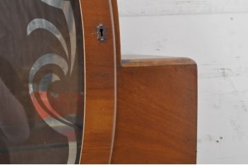 イギリスアンティーク　Art Deco(アール・デコ)　収納したもの素敵に魅せる!!個性的なフォルムが目を惹くキャビネット(Deco Cabinet、装飾美術、アールデコスタイル、収納棚、戸棚、飾り棚、ディスプレイ棚、コレクションケース、英国)(R-067625)