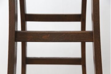和製アンティーク　ナラ(楢)材　木の風合いが味わい深い脚立(ステップラダー、はしご、梯子)(R-067626)