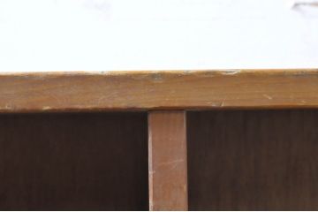 和製アンティーク　シンプルなデザインがお部屋に取り入れやすい横長オープンラック(飾り棚、本棚、陳列棚、収納棚、サイドボード、サイドキャビネット、店舗什器)(R-067627)