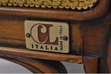 中古　美品　ブランド家具　CLItalia(CLイタリア)社　アールヌーヴォー様式　エレガントなサロンソファ(2人掛けソファ、二人掛け、3人掛け、三人掛け)(定価約130万円)(R-067634)