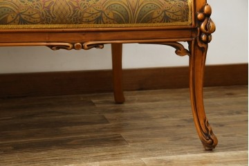 中古　美品　ブランド家具　CLItalia(CLイタリア)社　アールヌーヴォー様式　エレガントなサロンソファ　定価約130万円相当　(R-067634)
