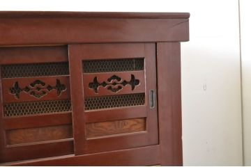 和製アンティーク　六尺　上質な空間を演出する水屋箪笥キャビネット(水屋箪笥、食器棚、戸棚、収納棚、引き出し)(R-067651)