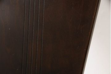 中古　廃盤モデル　星野民芸(星野民藝)　桜材　個性的なデザインが存在感を放つダイニングチェア2脚セット(板座チェア、椅子、イス)(R-067653)