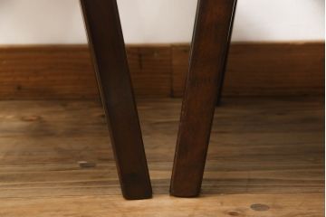 中古　廃盤モデル　星野民芸(星野民藝)　桜材　個性的なデザインが存在感を放つダイニングチェア2脚セット(板座チェア、椅子、イス)(R-067653)