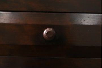 中古　美品　松本民芸家具　シックな空間づくりが叶うG-2型面取り食器棚(収納棚、戸棚、本箱、ブックケース、カップボード、キャビネット)(定価約62万円)(R-067657)