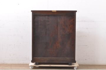 中古　美品　松本民芸家具　S.P型　収納力たっぷり!シックな佇まいのライティングビューロー(簿記机、在宅ワーク、在宅用ワークデスク、チェスト)(定価約72万円)(R-067661)