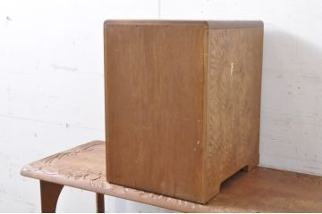 中古　美品!!　伝統工芸　日光彫り　4種の花の意匠が目を惹く小引き出し(小物収納、卓上収納)(R-067669)