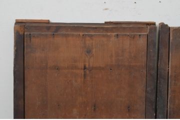アンティーク建具　和モダンな空間作りにおすすめな横桟の板戸窓2枚セット(引き戸、格子戸、舞良戸)(R-067689)