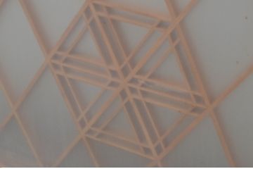 アンティーク建具　和の空間を演出する両面ガラスの組子入りガラス窓2枚セット(引き戸、ガラス戸)(R-067691)