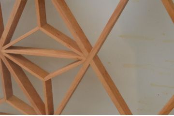 アンティーク建具　和の空間を演出する両面ガラスの組子入りガラス窓4枚セット(引き戸、ガラス戸)(R-067692)
