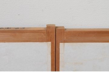 アンティーク建具　和の情緒溢れる組子入り障子窓4枚セット(引き戸、障子戸)(R-067693)