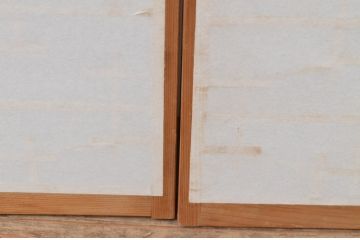 アンティーク建具　和の情緒溢れる組子入り障子窓4枚セット(引き戸、障子戸)(R-067693)