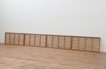 アンティーク建具　落ち着いた和の空間を演出する障子窓4枚セット(引き戸、障子戸)(R-067694)