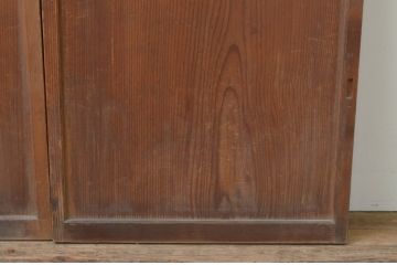 アンティーク建具　温かみのある木味が魅力の板戸窓2枚セット(引き戸)(R-067696)