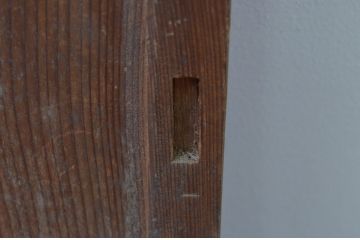 アンティーク建具　温かみのある木味が魅力の板戸窓2枚セット(引き戸)(R-067696)