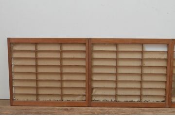 アンティーク建具　どこか懐かしい雰囲気溢れる障子窓4枚セット(引き戸、障子戸)(R-067706)