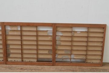 アンティーク建具　どこか懐かしい雰囲気溢れる障子窓4枚セット(引き戸、障子戸)(R-067706)