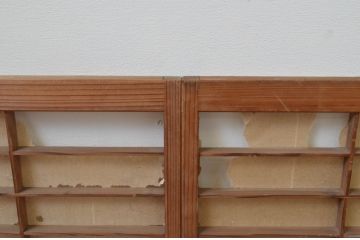 アンティーク建具　どこか懐かしい雰囲気溢れる障子窓4枚セット(引き戸、障子戸)(R-067706)