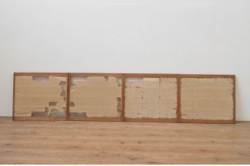 アンティーク建具　どこか懐かしい雰囲気溢れる障子窓4枚セット(引き戸、障子戸)(R-067706)