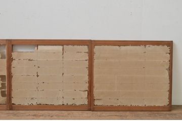 アンティーク建具　どこか懐かしい雰囲気溢れる障子窓4枚セット(引き戸、障子戸)(R-067706)