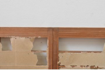 アンティーク建具　どこか懐かしい雰囲気溢れる障子窓4枚セット(引き戸、障子戸)(R-067706)