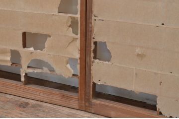 アンティーク建具　どこか懐かしい雰囲気溢れる障子窓4枚セット(引き戸、障子戸)(R-067706)