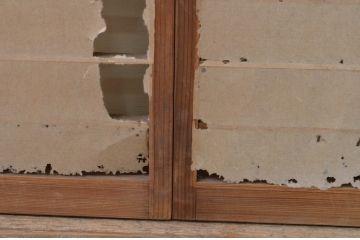 アンティーク建具　どこか懐かしい雰囲気溢れる障子窓4枚セット(引き戸、障子戸)(R-067706)