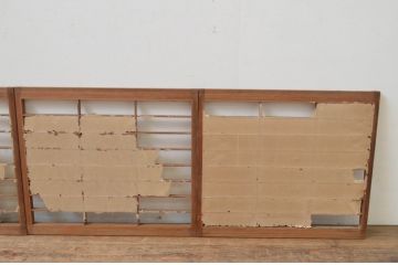 アンティーク建具　どこか懐かしい雰囲気溢れる障子窓4枚セット(引き戸、障子戸)(R-067707)